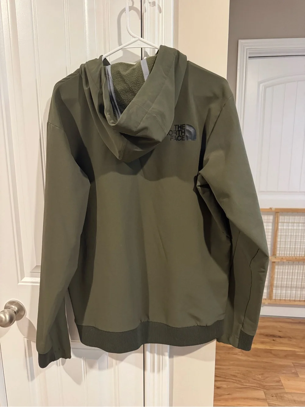 The North Face Men’s Olive Green Hooded Softshell Jacket